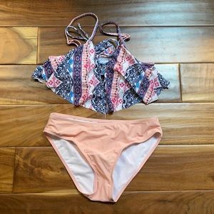 Cupshe flowy high waisted bikini